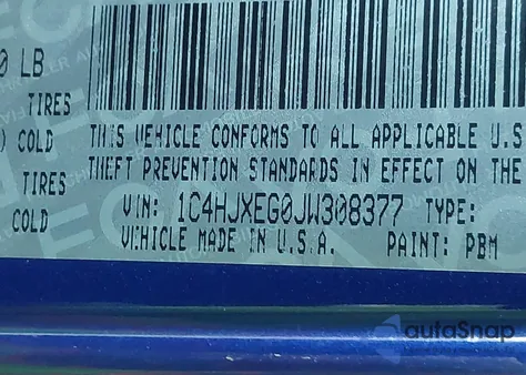 2018 Jeep Wrangler Unlimited Sahara 4X4 from USA, damaged, VIN 1C4HJXEG0JW308377